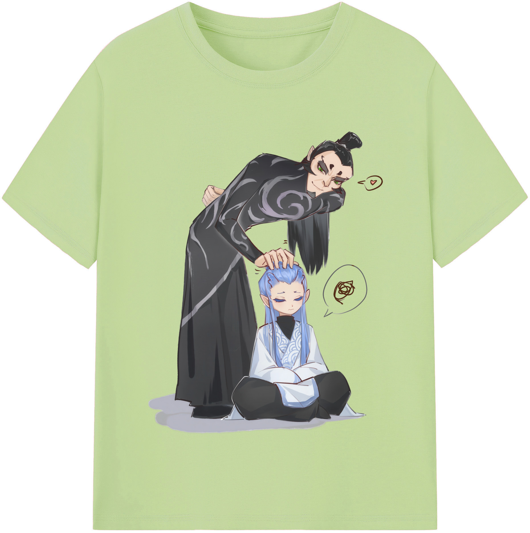 （画像用） Ne Zha 2 ナタ 魔童の大暴れ 綿100％半袖Tシャツ（フロントプリント）